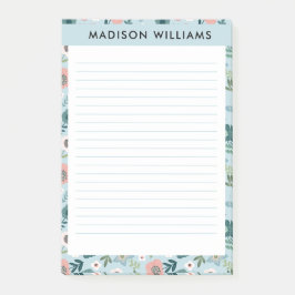 Blommor efter den post-it block