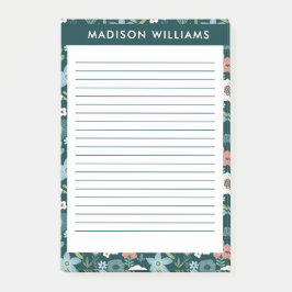 Blommor efter den post-it block