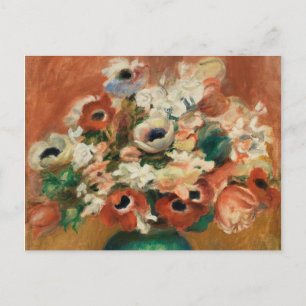 Blommor efter Renoir Impressionist Art Painting Vykort