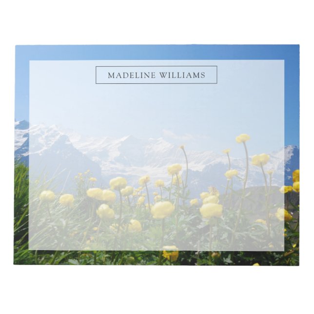 Blommor | Eiger Monch Swiss Alpernas Anteckningsblock (Framsida)