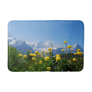 Blommor Eiger Monch Swiss Alpernas Badrumsmatta