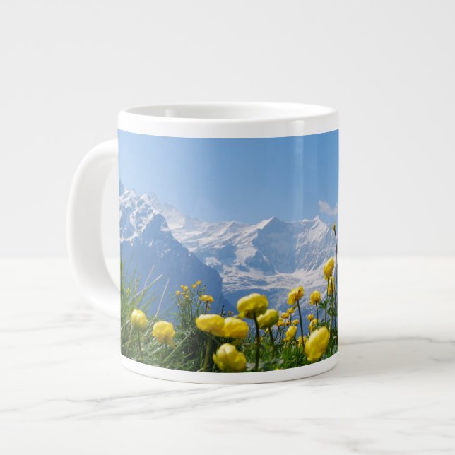 Blommor | Eiger Monch Swiss Alpernas Jumbo Mugg (Framsida vänster)