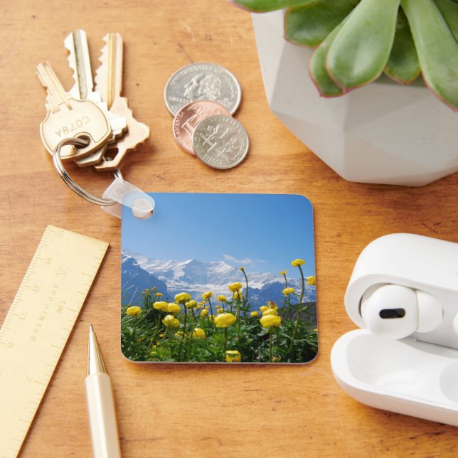 Blommor | Eiger Monch Swiss Alpernas Nyckelring (Skrivbord)
