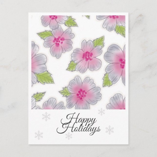 Blommor Elegance Glad helg Birthday Card Vykort (Framsida)
