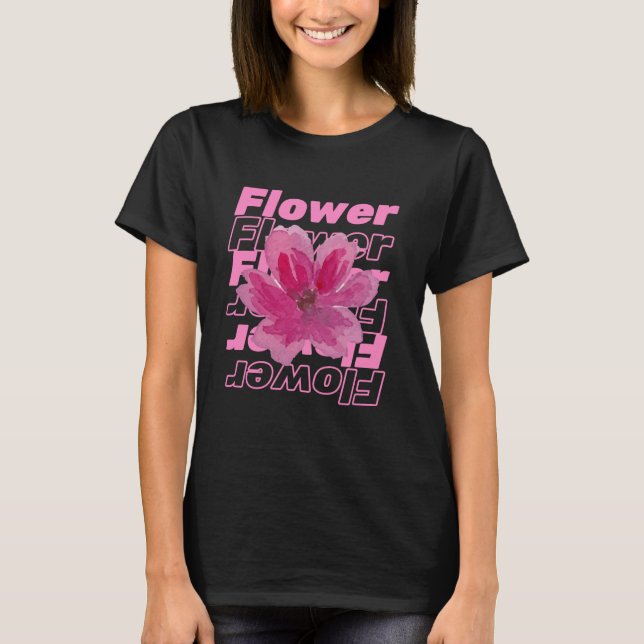 Blommor - en enkel utformning av blommigten, men ä t shirt (Framsida)