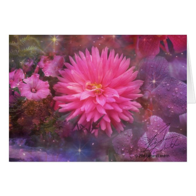 Blommor - en Visual Bouquet för Mamma OBS Kort (Framsidan Horizontal)