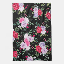 Blommor - Enkelt färg Kökshandduk