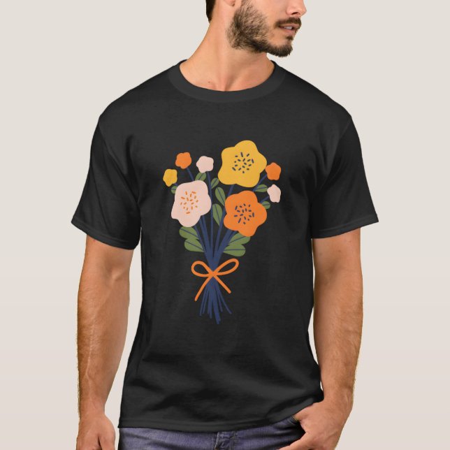 Blommor Esprit Växt Blomma Blommig T Shirt (Framsida)