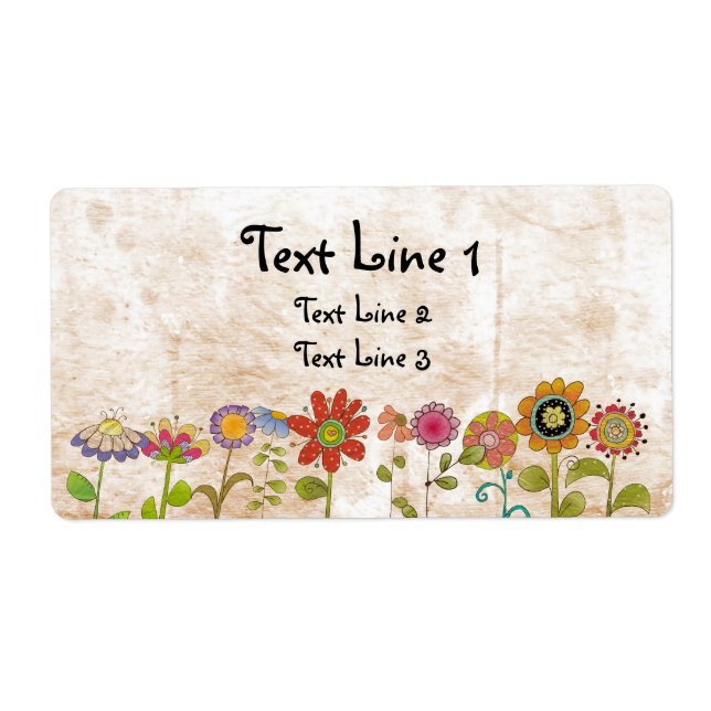 Blommor - etikett fraktsedel (Framsidan)