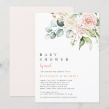  blommor, eukalyptus Baby Shower by Mail