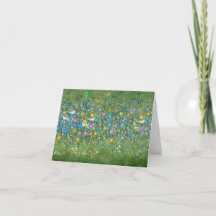 Blommor fåglar och fjärilar tack kort