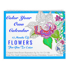 Blommor färgar din egna personligfärg detta kalender