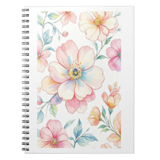 Blommor färgrik anteckningsbok