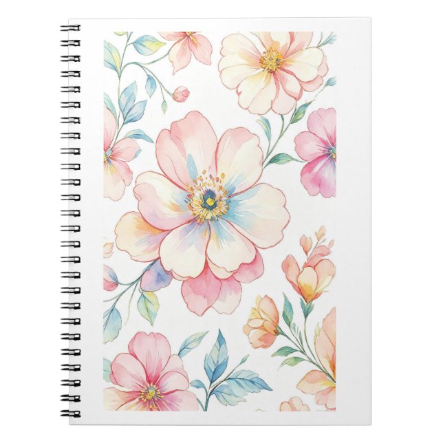 Blommor färgrik anteckningsbok (Framsidan)