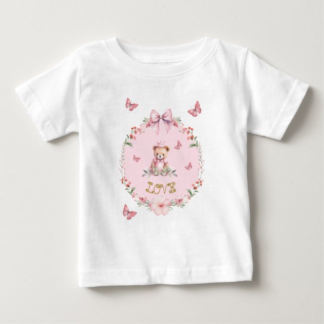 Blommor & Fjärilar T-Shirt (Framsida)