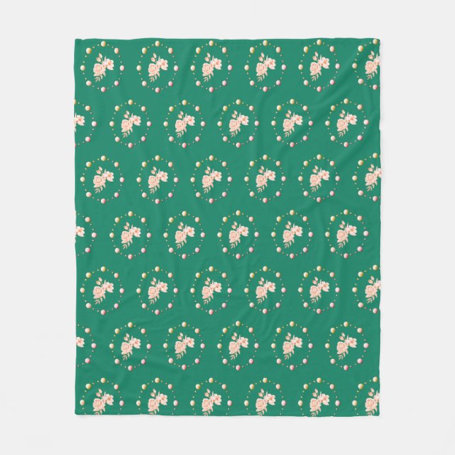 blommor fleecefilt (Framsidan)