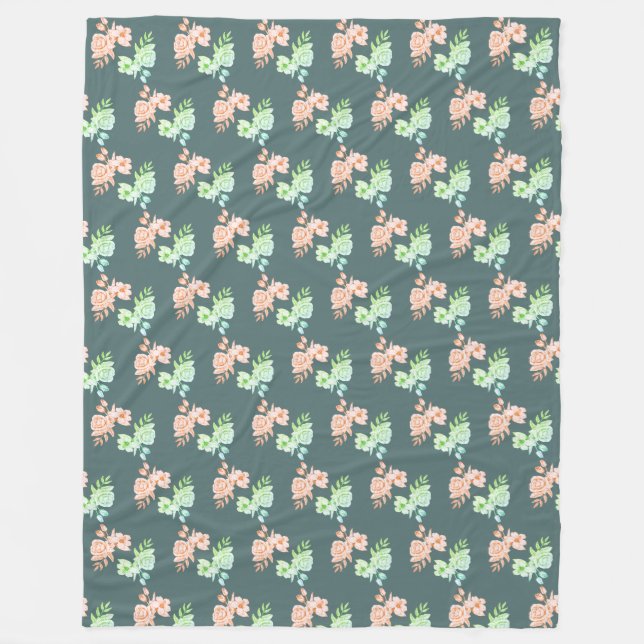 blommor fleecefilt (Framsidan)