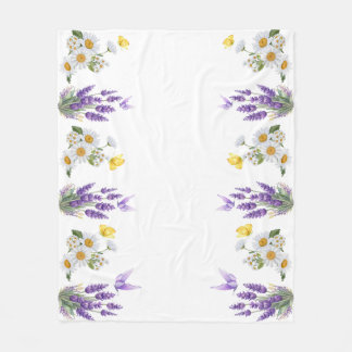 Blommor Fleecefilt