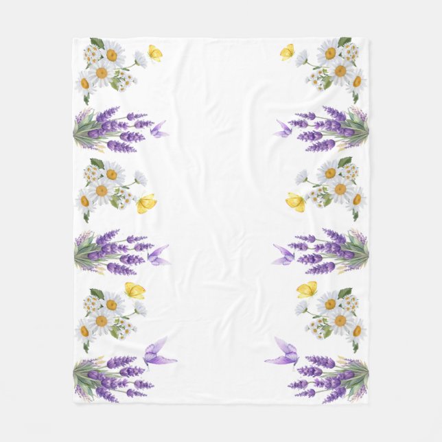 Blommor Fleecefilt (Framsidan)