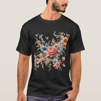 Blommor || Flower mönster || Vild || Blommor T Shirt
