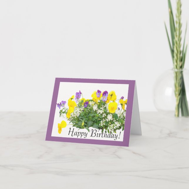 Blommor, födelsedagskort kort (Framsida)