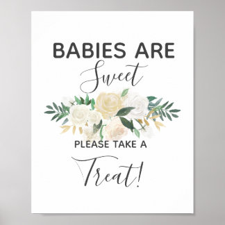 Blommor för babyskor Ta ett Trettontecken Poster