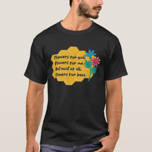 Blommor för binas Spara Honungsbin Apiarists Bee T Shirt