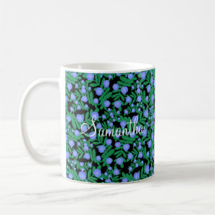 Blommor för Blommigt av lätt Lila och anläggningar Kaffemugg
