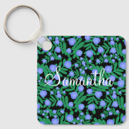 Blommor för Blommigt av lätt Lila och anläggningar Nyckelring