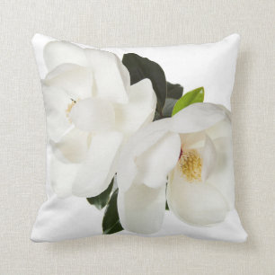 Blommor för blommigt för Magnolias för Kudde