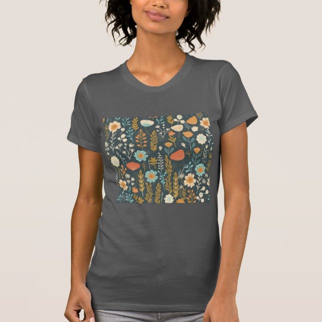 Blommor för brant och färg t shirt (Framsida)