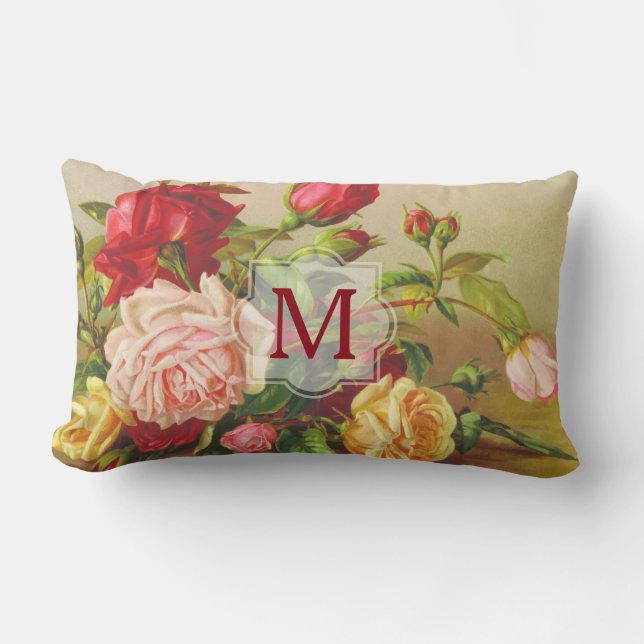 Blommor för bukett för ro för lumbarkudde (Framsida)