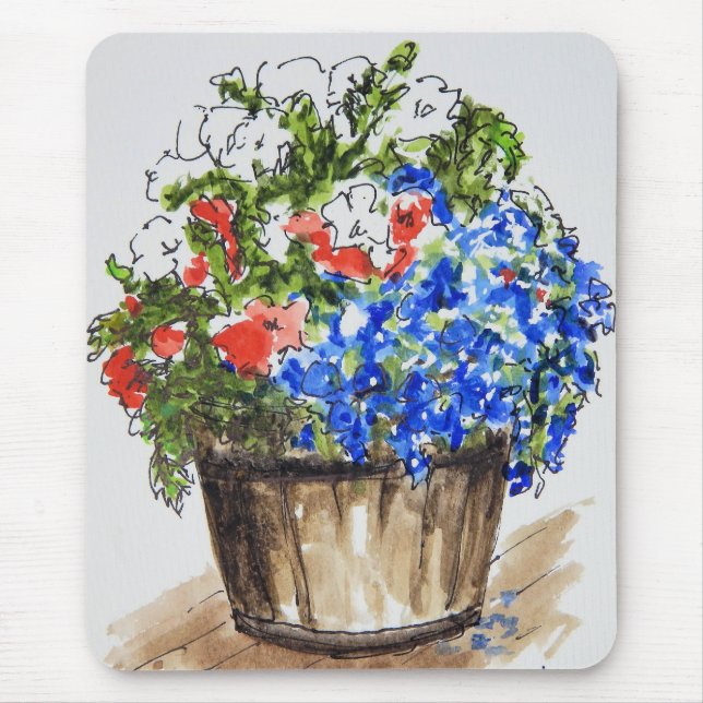 Blommor för din mus vadderar musmatta (Framsidan)