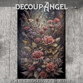 Blommor för Gothic Änglar #2 - Decoupage -
