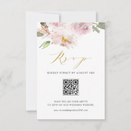 blommor för kvinnligt vatten Bröllop QR-kod OSA Kort
