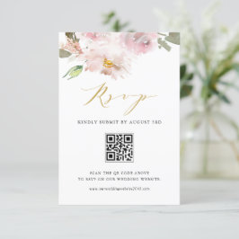 blommor för kvinnligt vatten Bröllop QR-kod OSA Kort