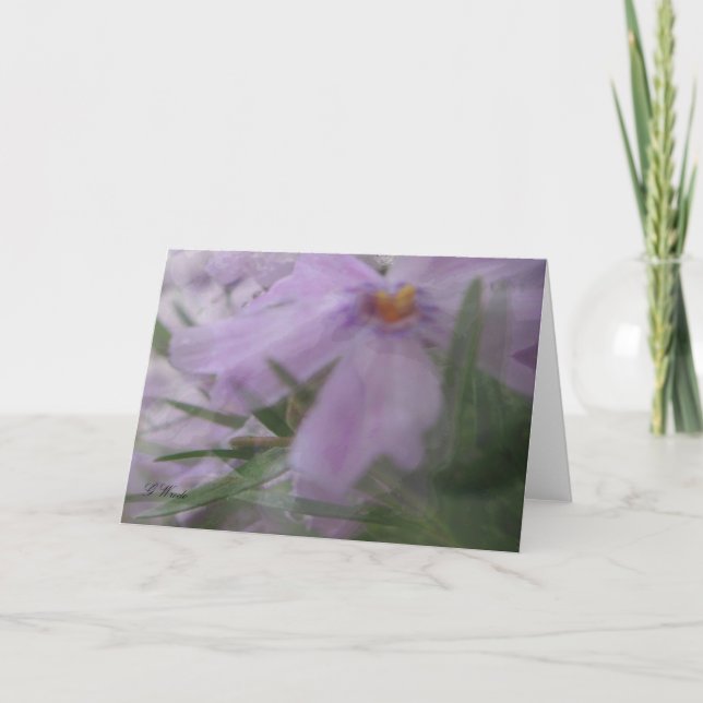 Blommor för lavendel för tillfällenhälsning kort (Framsida)