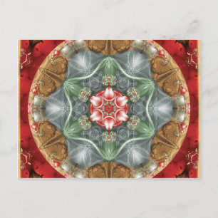 Blommor för Life Mandala 2-kort Vykort