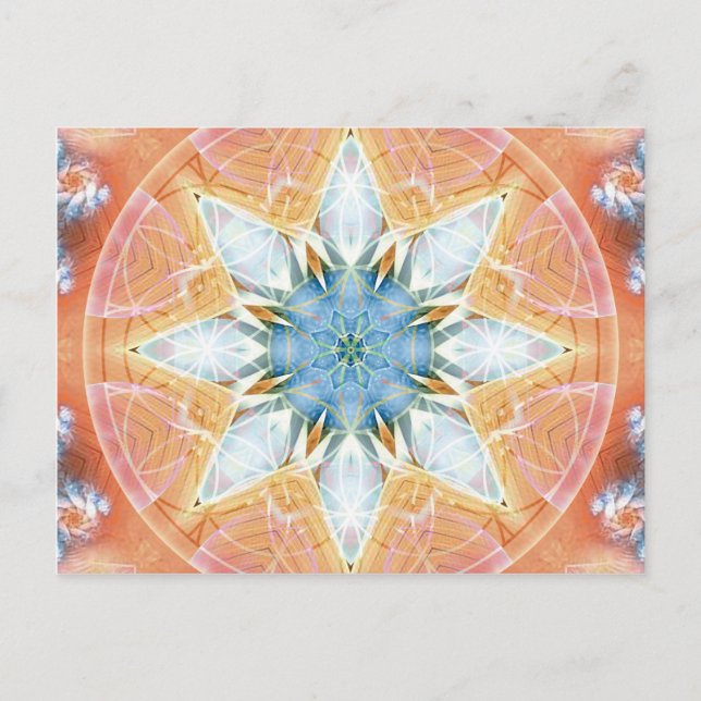 Blommor för Life Mandala 3-kort Vykort (Framsida)