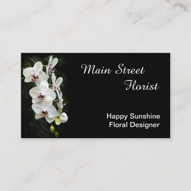 Blommor för malOrchidvit Visitkort (Framsida)