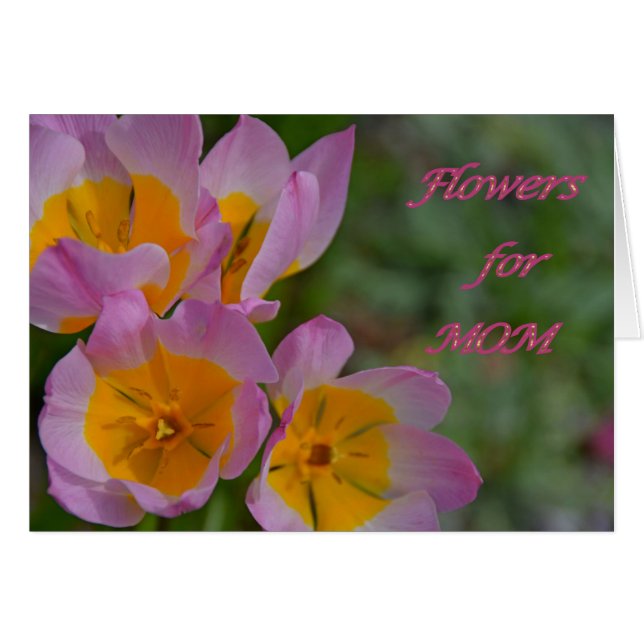Blommor för Mamma Hälsningskort (Framsidan Horizontal)