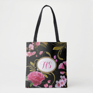 Blommor för monogram- eller tygkasse