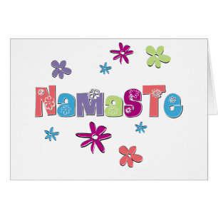Blommor för Namaste Yoga-redskap Hälsningskort