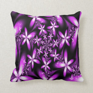 Blommor för Purplish rosor för Fractal Kudde