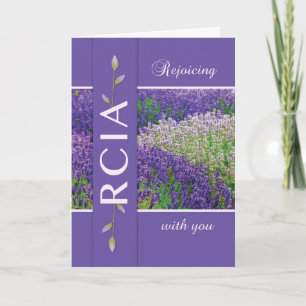 Blommor för RCIA-fröjdlavendel Kort