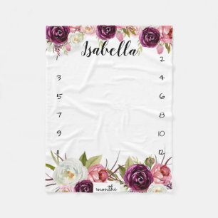 Blommor för rosor för vattenfärg för fleecefilt