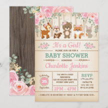  blommor för skog i Rustic Woodland Baby Shower