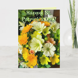 Blommor för St. Patrick's Day Helgkort