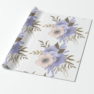 Blommor för vårtid som omsluter pappra presentpapper