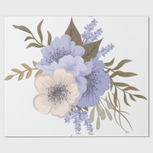 Blommor för vårtid som omsluter pappra presentpapper
